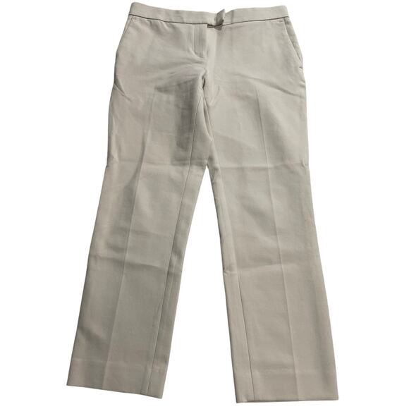 Ann Taylor Devin Tailored Ankle Dress Pants Womens Size 2 Petite 2P Tan Stretch - Picture 1 of 10